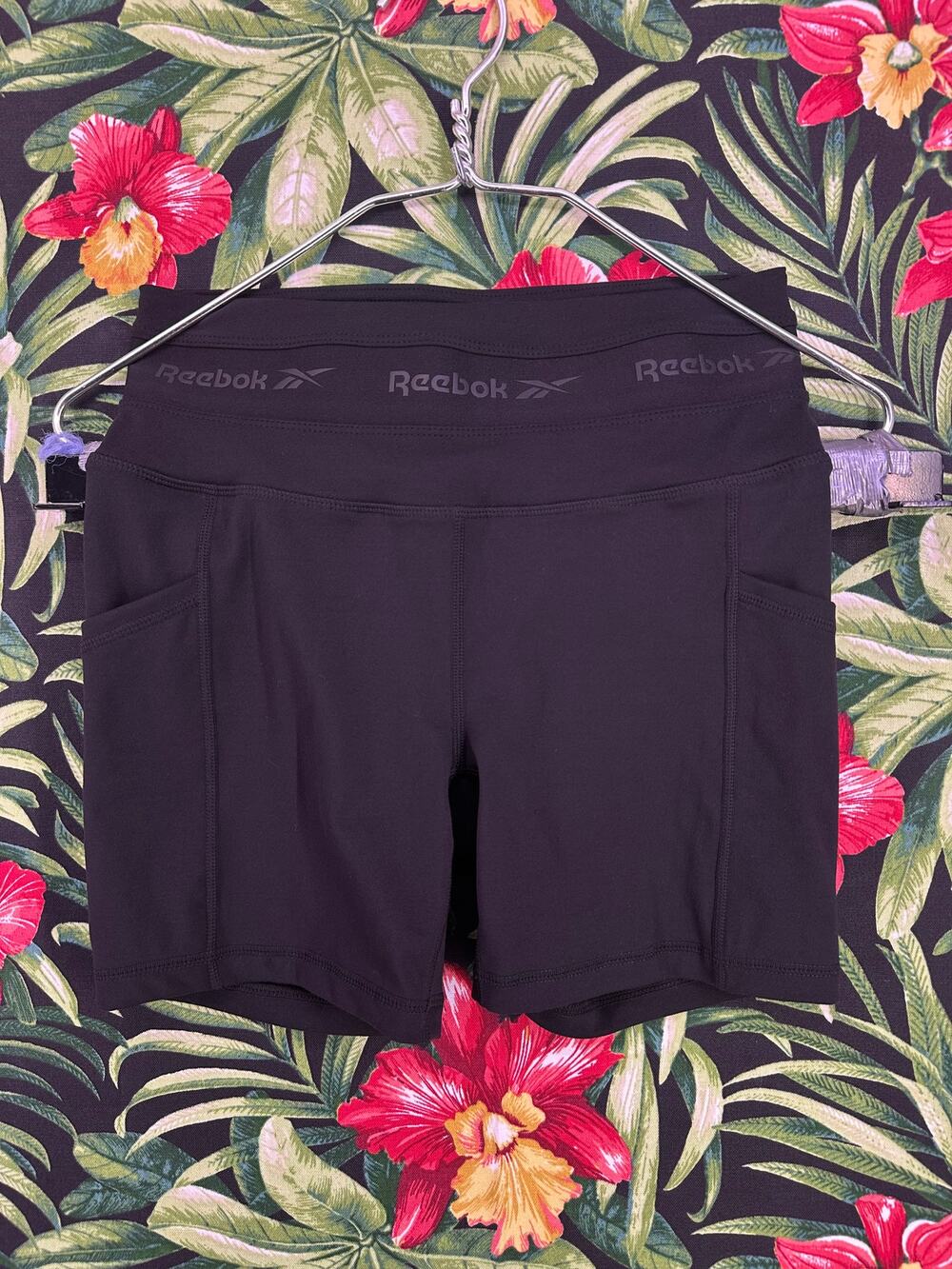 Reebok Women's Black Shorts Polyester Spandex Stretch Size S